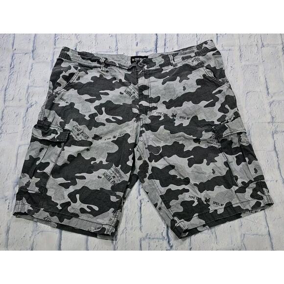 Zoo York MENS SIZE 40 Cargo Camo Baggy Shorts Rip Stop Gray - Picture 1 of 11